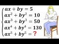 Olympiad Question | Learn to find the value of ax^5+by^5 | Math Olympiad Preparation