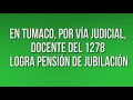 POR VÍA JUDICIAL, DOCENTE DEL 1278 LOGRA PENSIÓN DE JUBILACIÓN #Tumaco