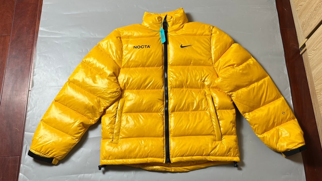 Nike x Drake NOCTA Puffer Jacket Yellow Review from Supkicks