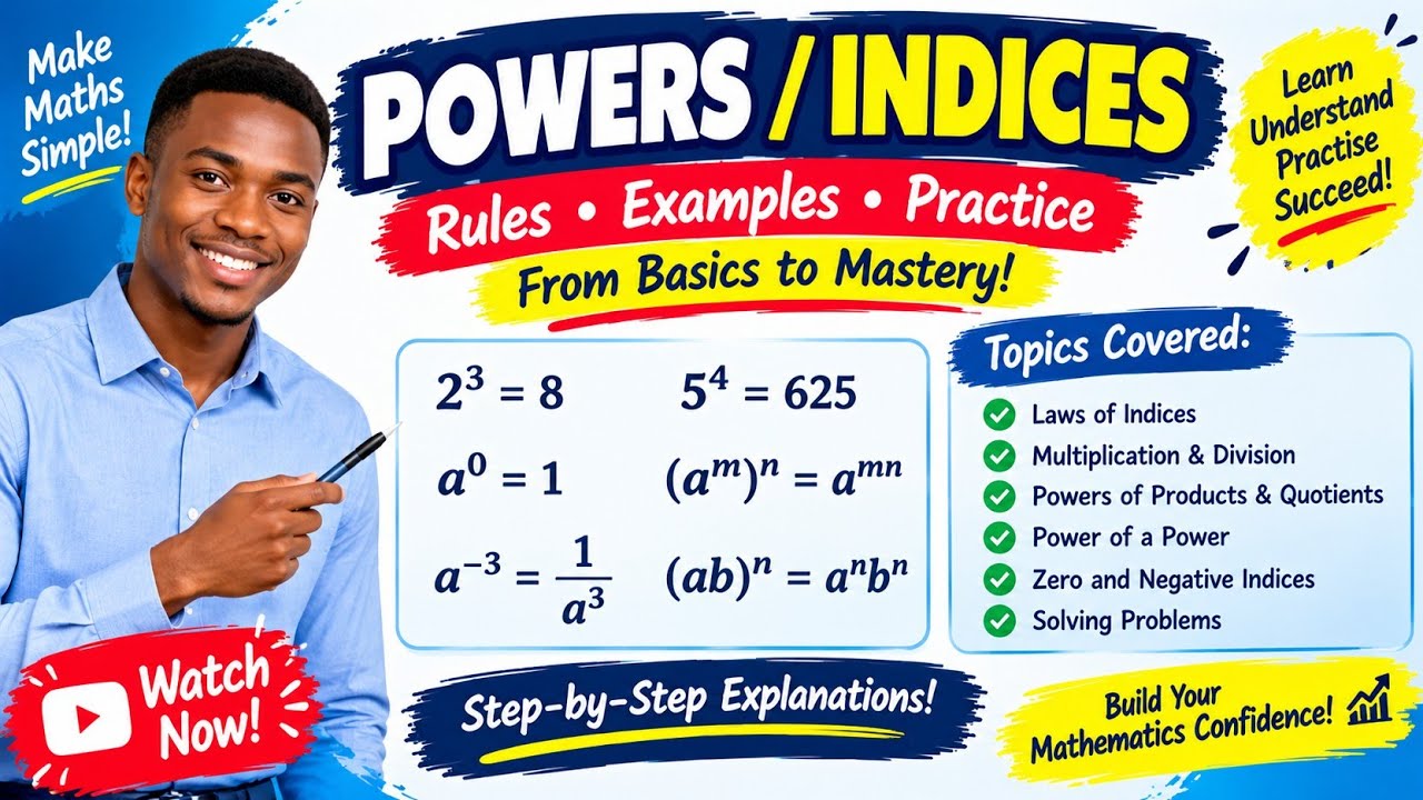 Examples If Exponents POWERS & INDICES MADE EASY! 🔥 | Laws of Indices, Exponents & Worked ...