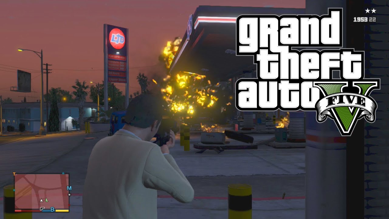 GTA 5 Fun With Gasoline! Big Explosions! (GTA V) YouTube