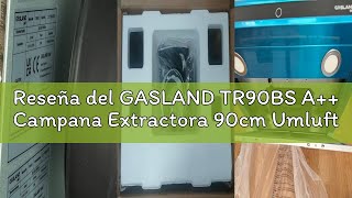 Reseña del GASLAND TR90BS A++ Campana Extractora 90cm Umluft, Montada en la Pared 881m³/h, Control T