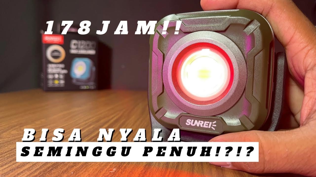 SUNREI C1200 lampu kerja portabel kualitas tinggi terang dan tahan lama