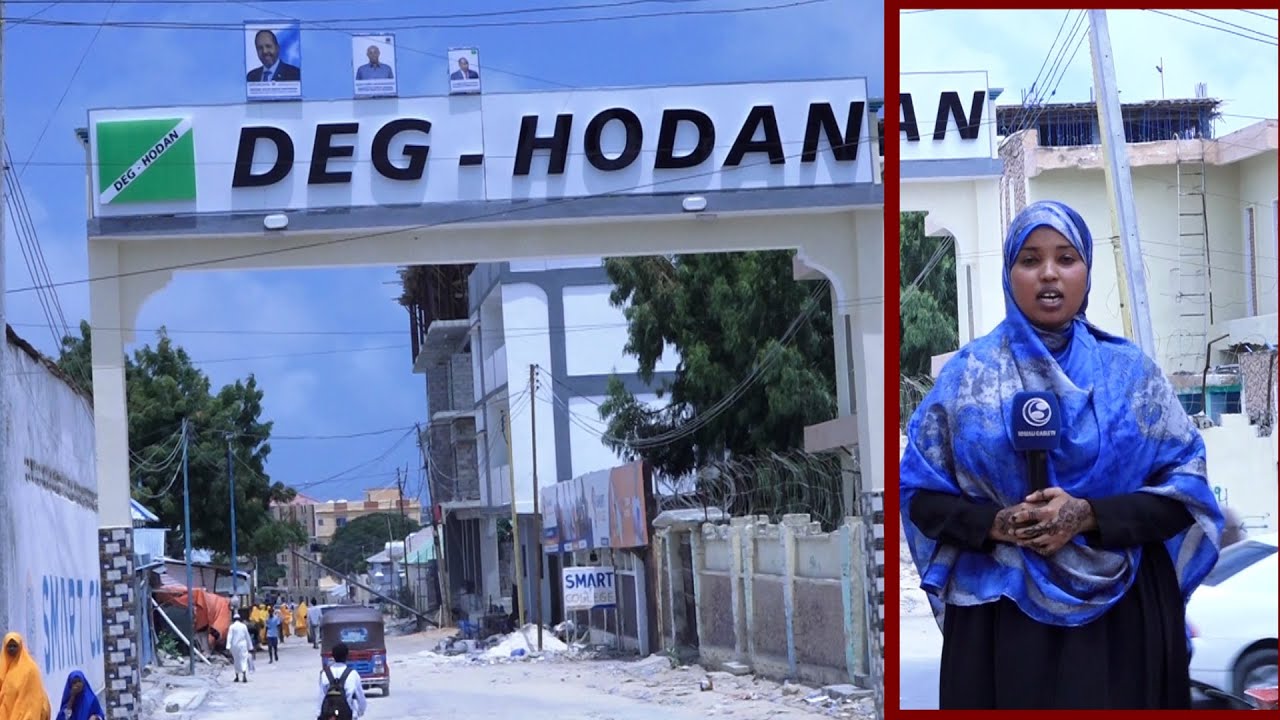 MUUQAAL CAJIIB AH:-Aargada Cusub ee Sawirka Madaxweynaha uu ka muuqdo ee laga taagay degmada Hodan