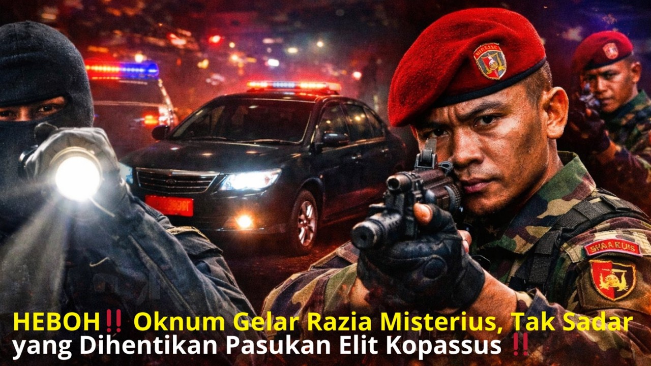 HEBOH‼️ Oknum Gelar Razia Misterius, Tak Sadar yang Dihentikan Pasukan Elit Kopassus ‼️