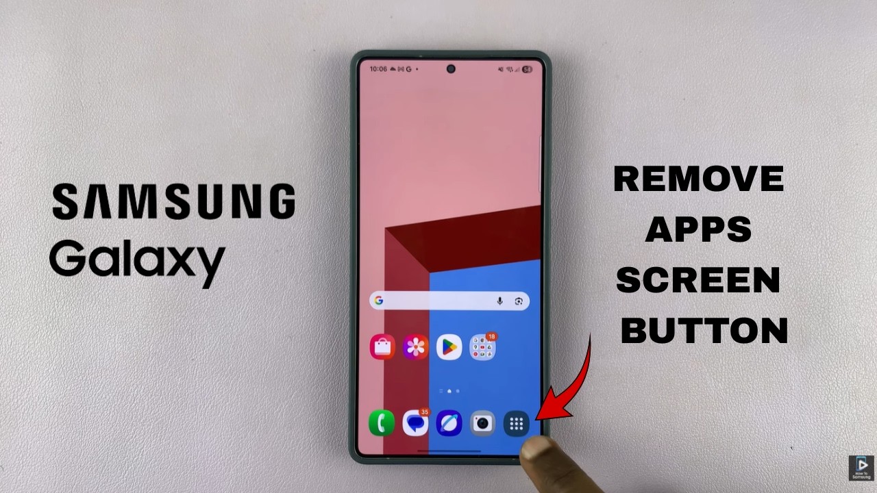 How To Remove Apps Screen Button From Home Screen On Samsung Galaxy ...