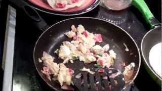 Making Mexican Style Breakfast Tacos