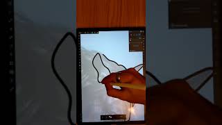 Horse drawing time-lapse with Affinity Designer #shorts