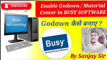 Godown Creation||Material Centre|Busy Accounting| Sanjay Sir |A&T Classes | SanjaySirClasses4u |