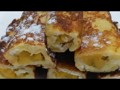 இதை விட பெஸ்ட் ஸ்நாக்ஸ் வேற இல்லை/Banana bread roll/Bread roll recipe in Tamil /Bread sweet roll ...