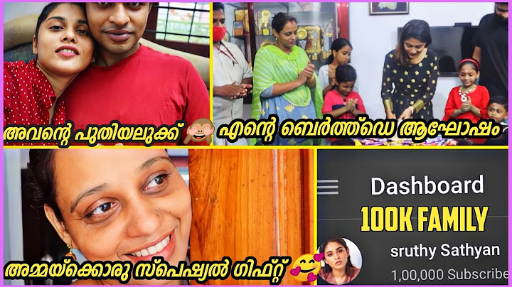 MY 22nd BIRTHDAY~WE HIT 100k~SPECIAL BIRTHDAY GIFT FOR MOM ~sruthysathyan