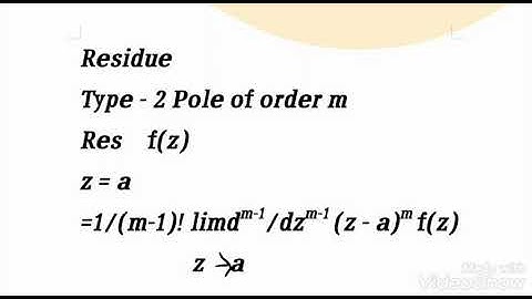 Residue of pole of order m