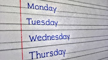 7 Days of the Week in English | Learn Week Days with Beautiful Handwriting ✍️🌈 | Sunday, Monday Name