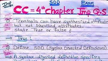 tybsc CC- 4th chapter Imp 🥳🤩 questions/compiler construction 4th chapter notes for exam 2023