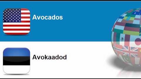 Learn Estonian vocabulary #Topic = Tropical fruit