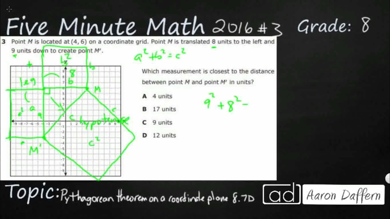 8th Grade STAAR Practice Pythagorean Theorem on a Coordinate Plane (8 ...