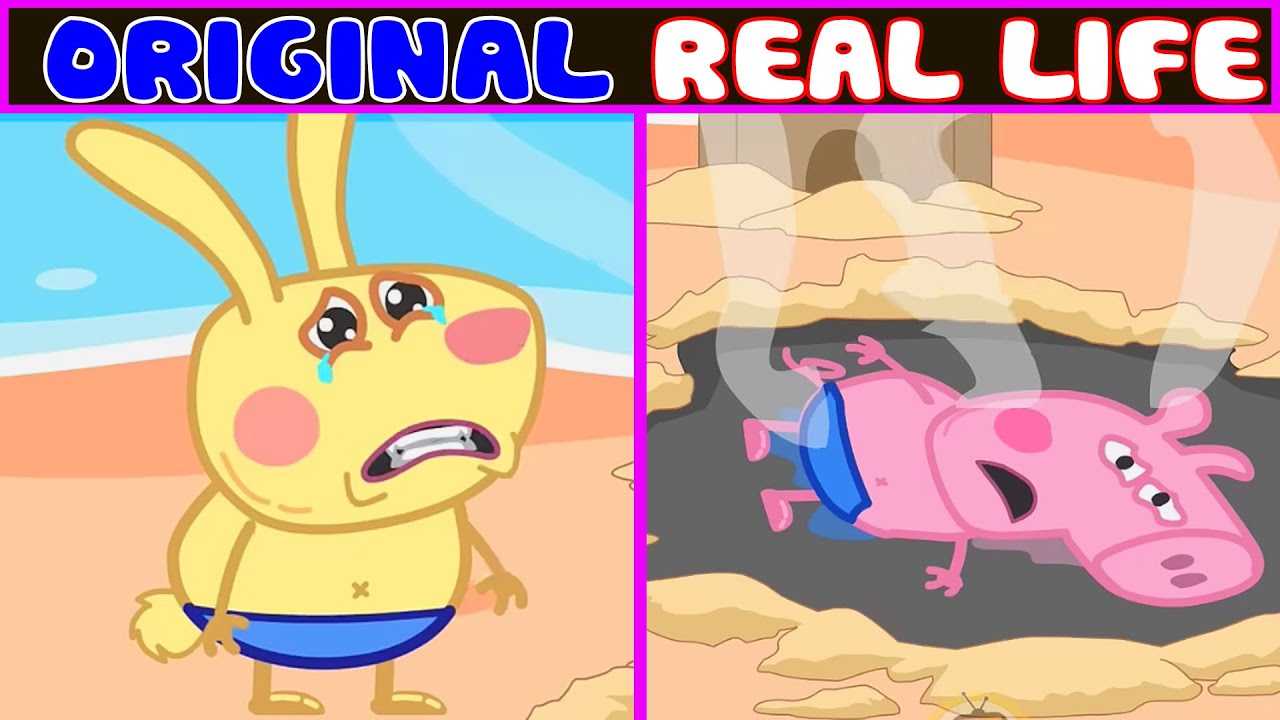 Richard Rabbit Cry Sound Effect Richard Rabbit crying for George Pig - Peppa Pig Original vs Real life ...