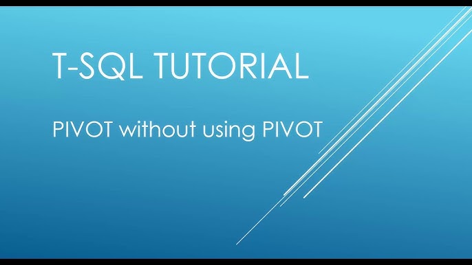 How To Pivot Table In Sql 2008 | Cabinets Matttroy