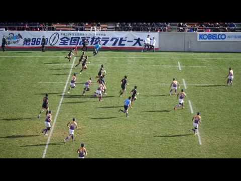 浜松工業vs東福岡。稲吉渓太君トライ。2016.12.30