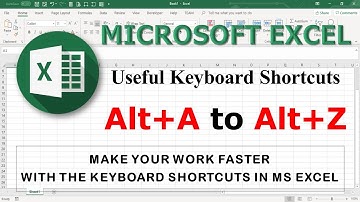 MS Excel Shortcuts | Alt+A to Alt+Z | Part-9 |