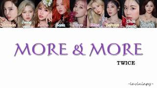 Twice - Moremore Color Coded Lyrics Türkçe Çevirilaviniapy