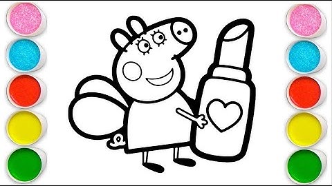 How to Draw Peppa Pig with Lipstick | Fun & Easy Drawing for Kids!