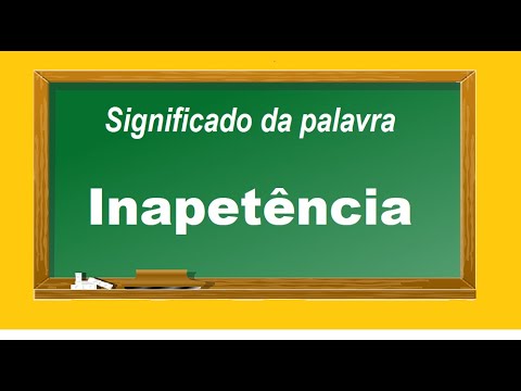 Significado da palavra Inapetência - YouTube