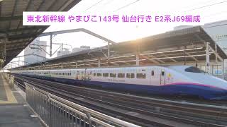 【Magical Dream Shinkansen】山形新幹線 つばさ143号 山形行き E3系L66編成と東北新幹線 やまびこ143号 仙台行き E2系J69編成 2024.02.03