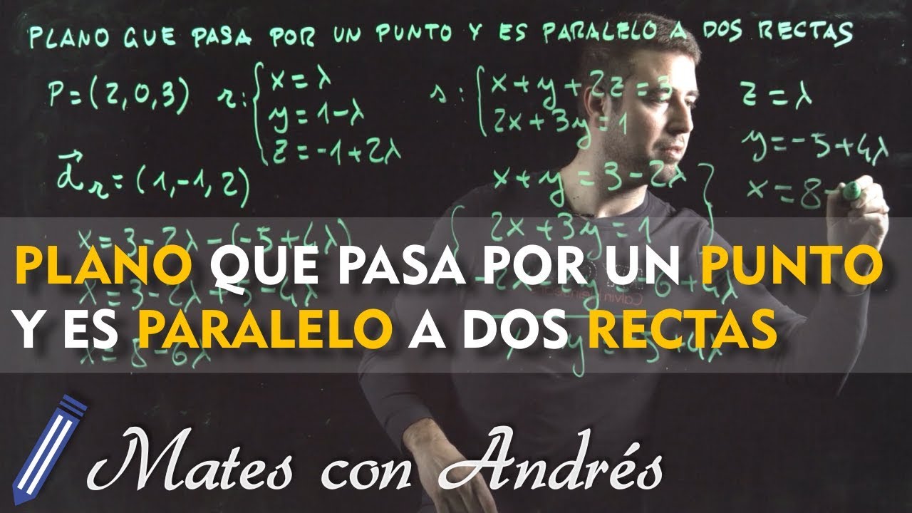 PLANO que pasa por un PUNTO y es PARALELO a DOS RECTAS