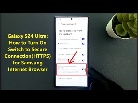 Galaxy S24 Ultra: How to Turn On Switch to Secure Connection(HTTPS) for Samsung Internet Browser