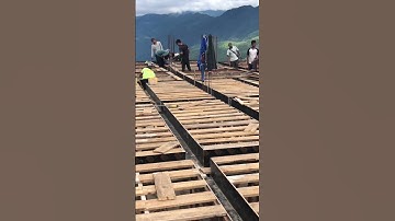 First floor Slab Formwork process in construction 🚧 #buildingconstruction #sitework #shorts