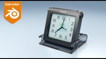 3D Alarm Clock in blender | Modeling a Clock in blender | 3D clock product.