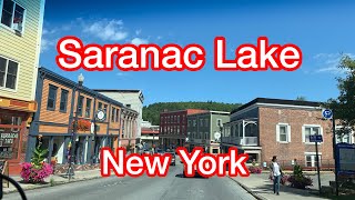 Driving Downtown  Saranac Lake,  New York