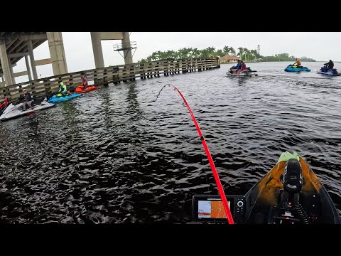 MOVE!! Jet Ski Mob Blocks Channel As Fish of a Lifetime Tows My Kayak!