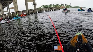 MOVE!! Jet Ski Mob Blocks Channel As Fish of a Lifetime Tows My Kayak!