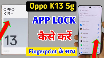 Oppo k13 5g fingerprint app lock/Oppo k13 5g me app lock kaise kare/Oppo apps lock setting