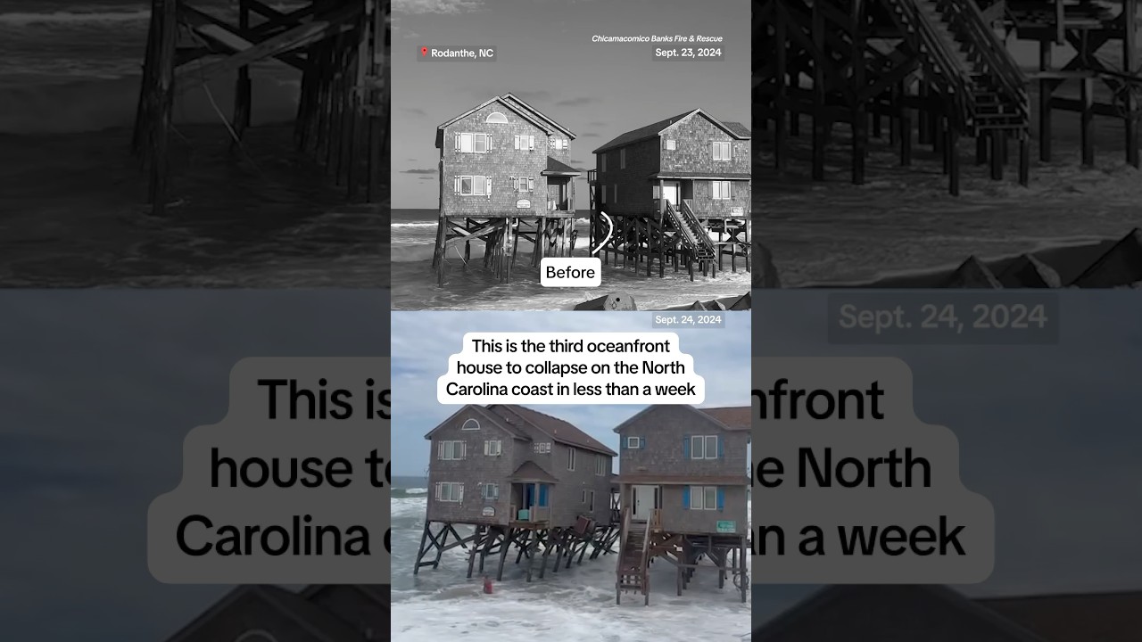 Third house to collapse on North Carolina coast in a week Third house to collapse on North Carolina coast in a week