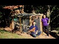 BUILDING A DIY CHICKEN COOP // Couple Off Grid In The FOREST