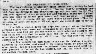 Tuesday 29th April 1913 Witnesses Positive Murdered Girl Was Same Who Created Scene at the Terminal