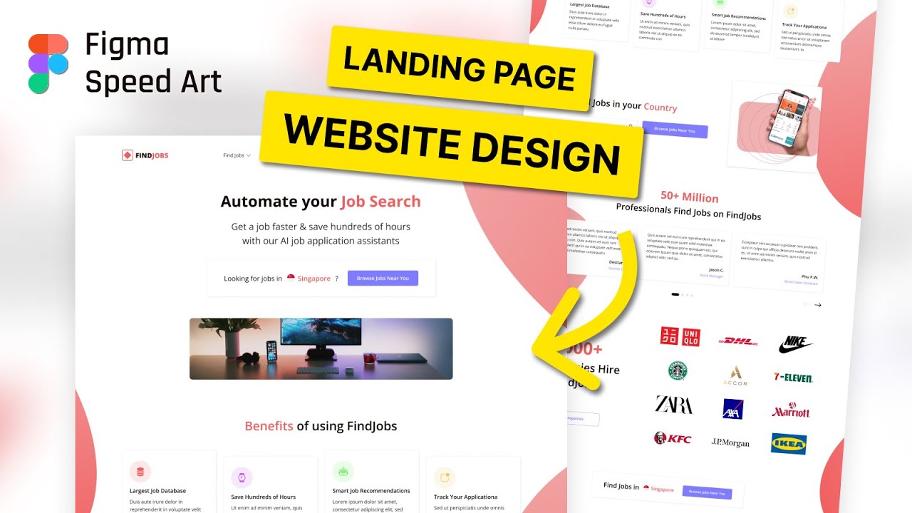 Figma Speed Art - Landing Page Design - YouTube