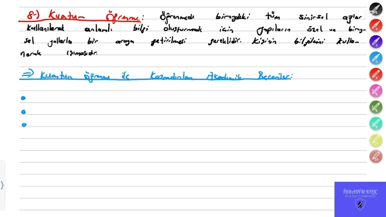 107-) Öğrenme Yaklaşımları Dersi Konu Anlatımı