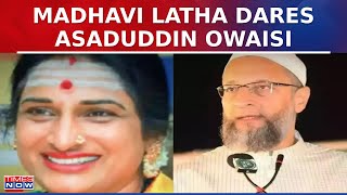 BJP Leader Kompella Madhavi Latha Dares Asaduddin Owaisi In Hyderabad Ahead Of 2024 LS Polls