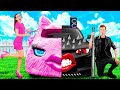 ピンクの車と黒い車のチャレンジ | 面白い瞬間 ChallengeTeen