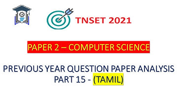 (Part 15) TNSET 2021 | Paper 2 Computer Science | PYQs on Microprocessors (Tamil)