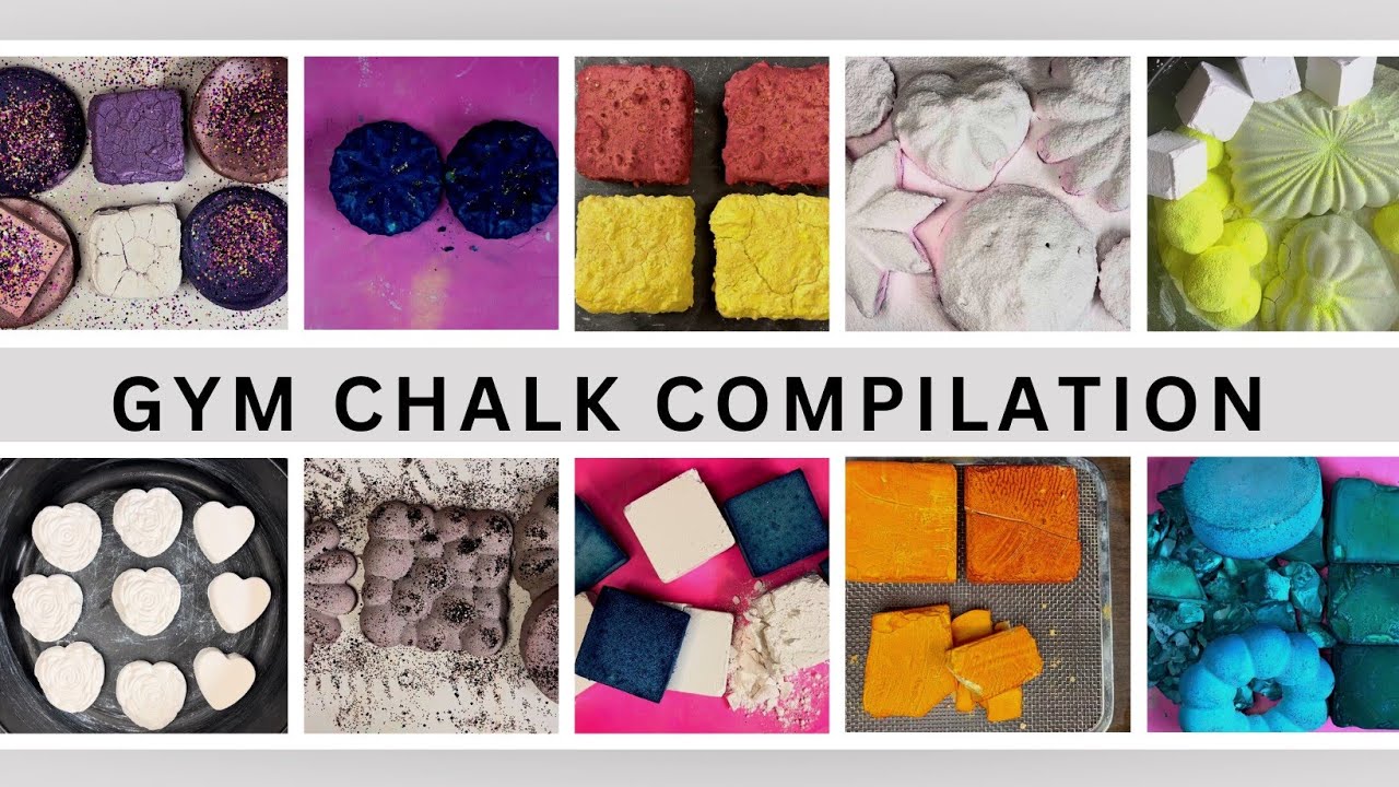 10 in 1 Gym Chalk Crushing Gym Chalk Compilation 😍 Credit