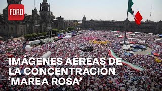 Cientos de personas llegan a la concentración Marea Rosa en el Zócalo CDMX - Las Noticias