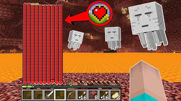 Minecraft NOOB vs PRO : HOW TO SURVIVE IN NETHER WITH 1000 HEARTS? Challenge 100% trolling!