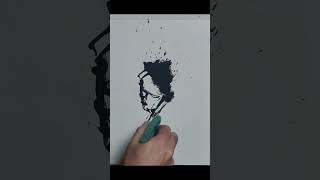 Drawing with ink and water 💧 #shorts #drawing
