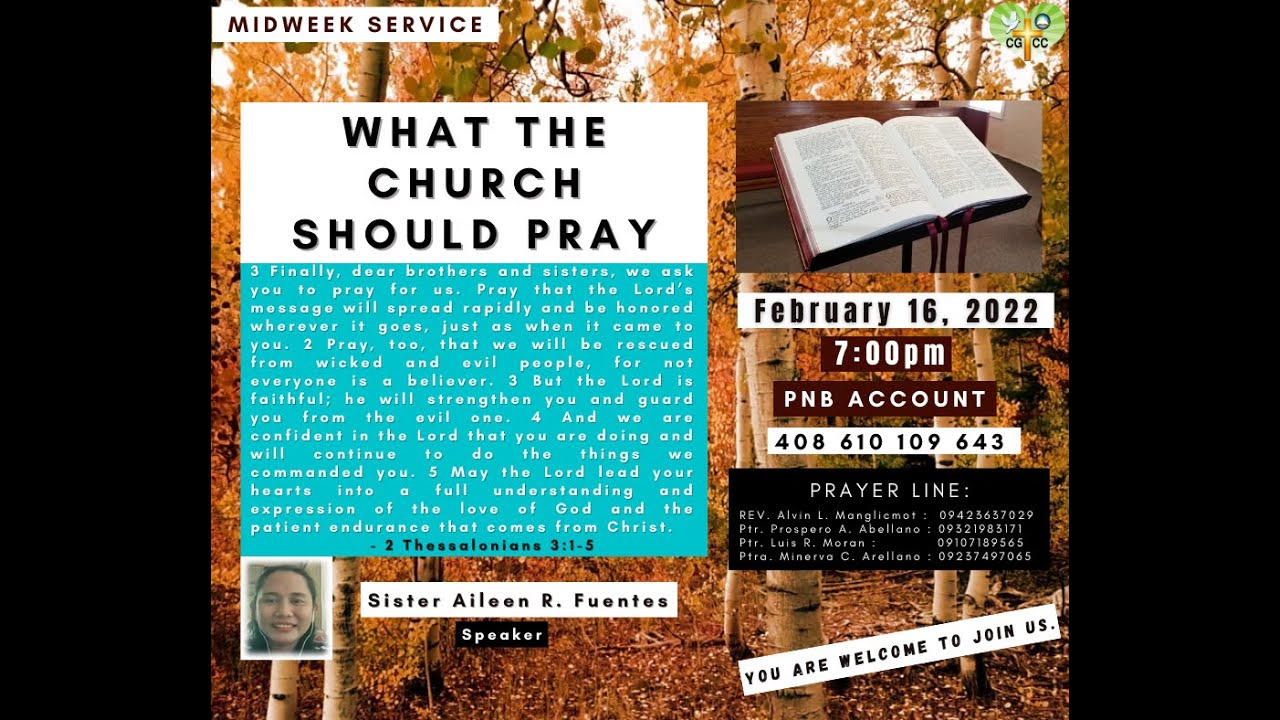 CGCC MIDWEEK WORSHIP AND PRAYER MEETING (February 16, 2022)