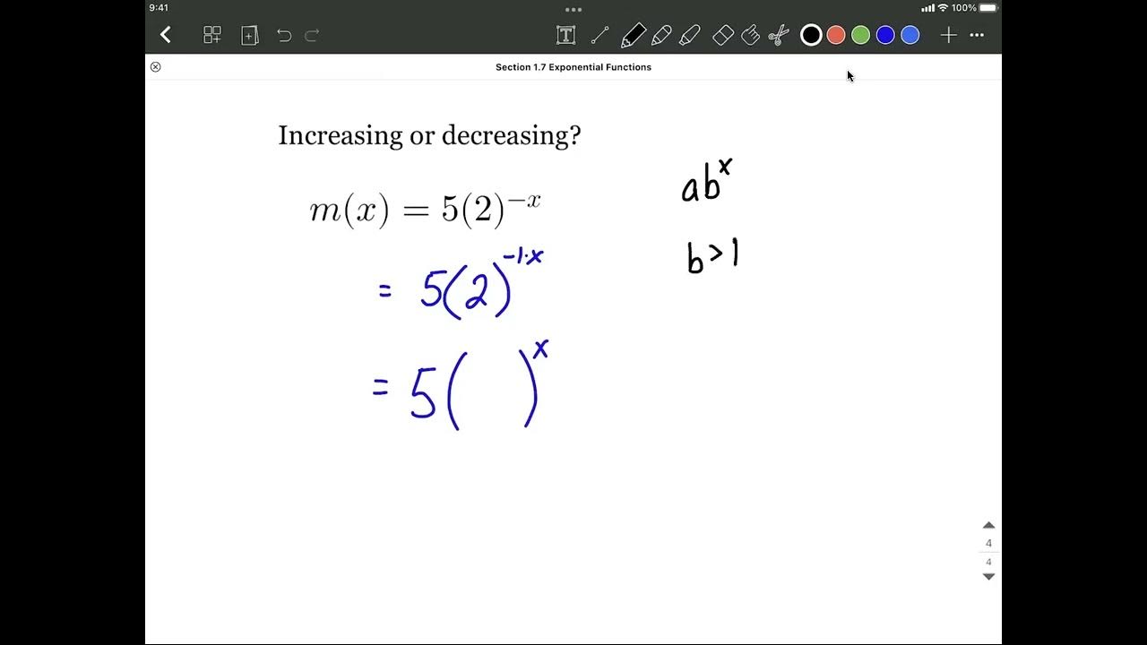 Increasing or Decreasing | Exponential Function - YouTube